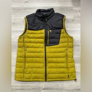 I299 Mountain Hardwear 650 Goose Down Vest Q-Shield Puffer Zip Mens XL